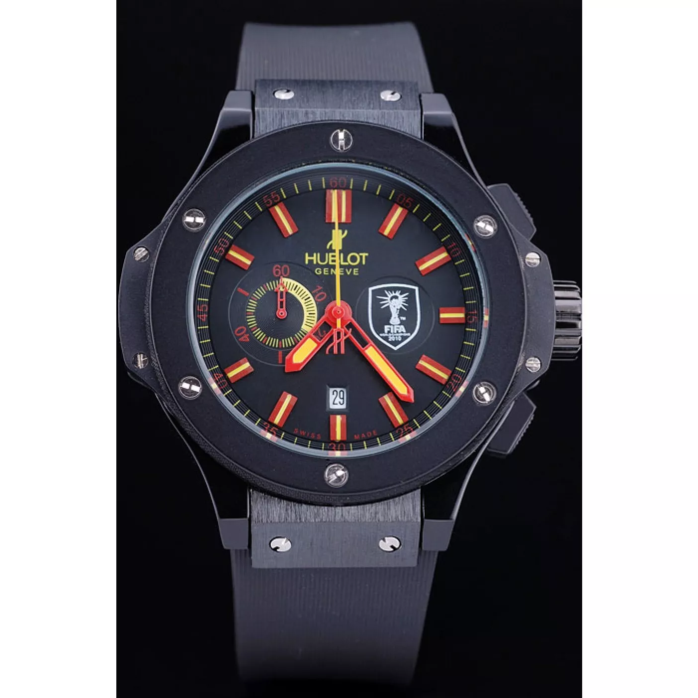 Affordable Hublot Limited Edition Ayrton Senna Black Dial Watch Red Hands 0127