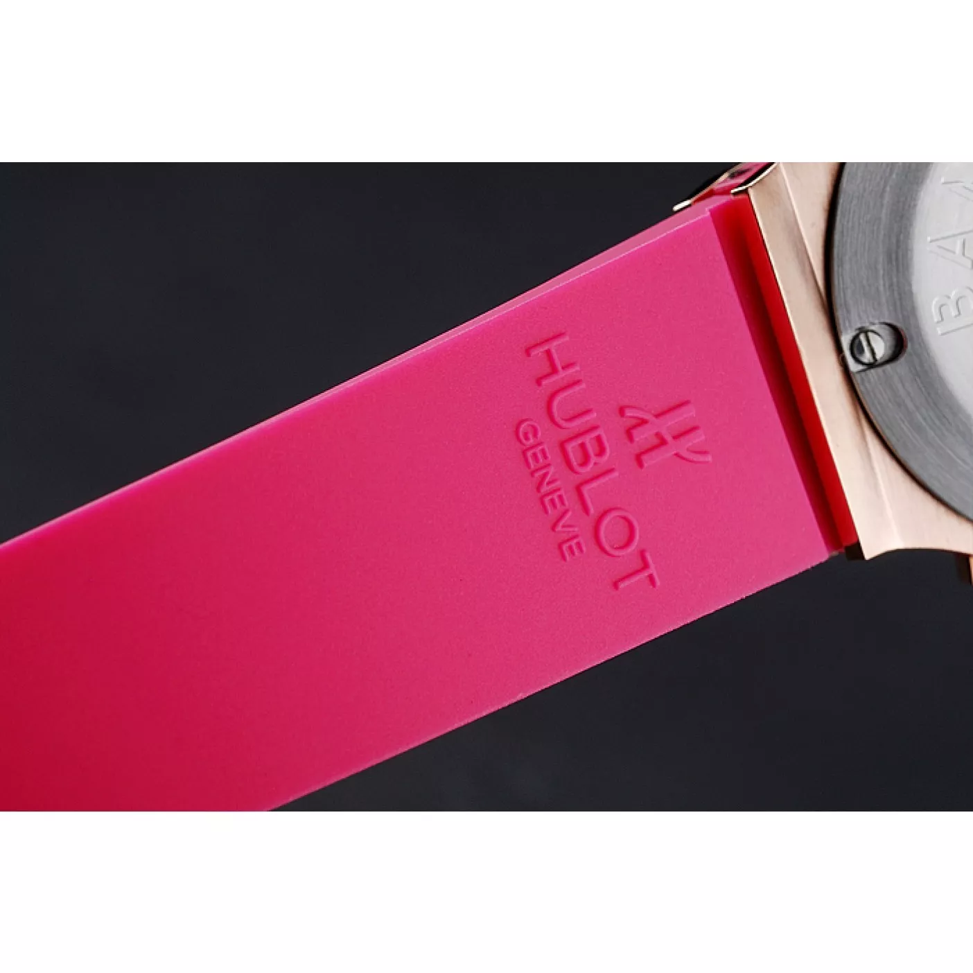 Cheap Hublot Big Bang Tutti Frutti Pink Strap Gold Dial 0127