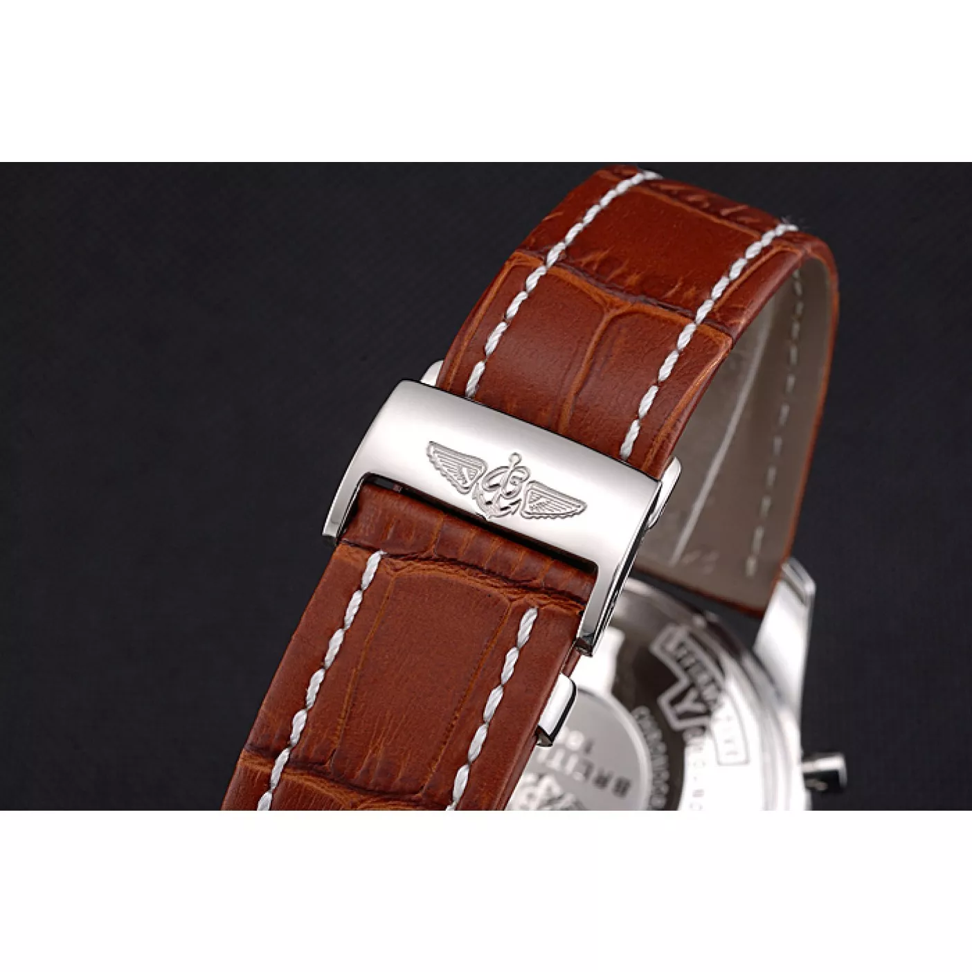 Cheap Breitling Navitimer Brown Leather Strap White Dial 0129