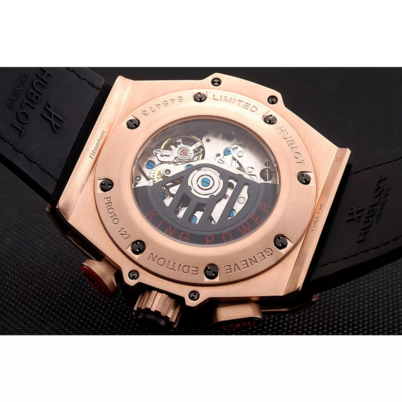 Cheap Swiss Hublot Big Bang Limited Edition Formula 1 Black And Red Dial Gold Case Black Strap 62287 0113