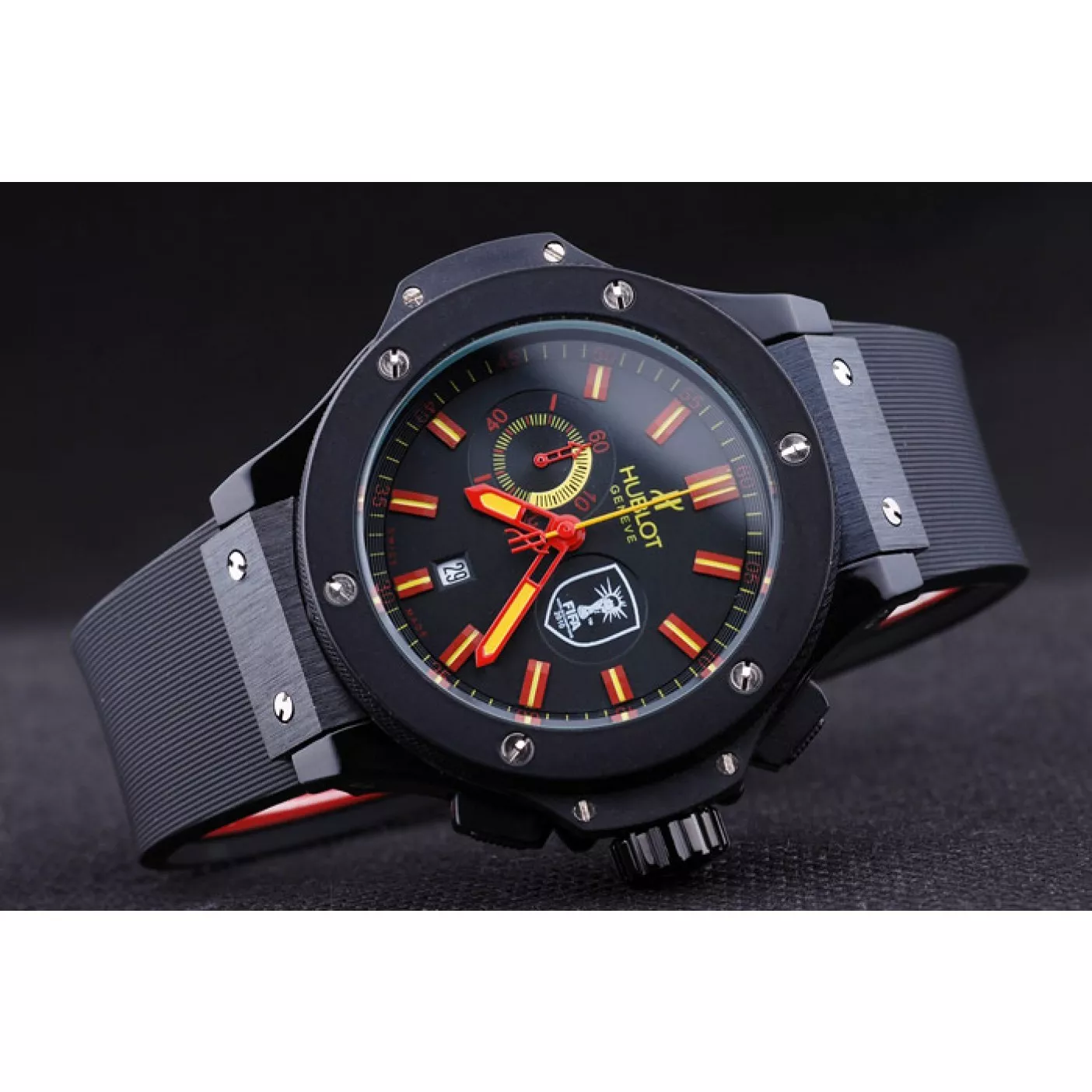 Affordable Hublot Limited Edition Ayrton Senna Black Dial Watch Red Hands 0127