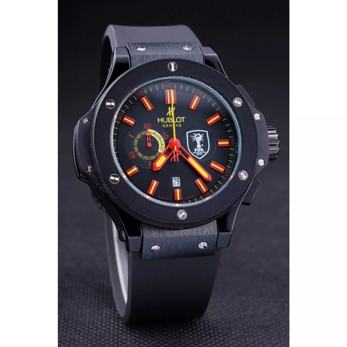 Affordable Hublot Limited Edition Ayrton Senna Black Dial Watch Red Hands 0127