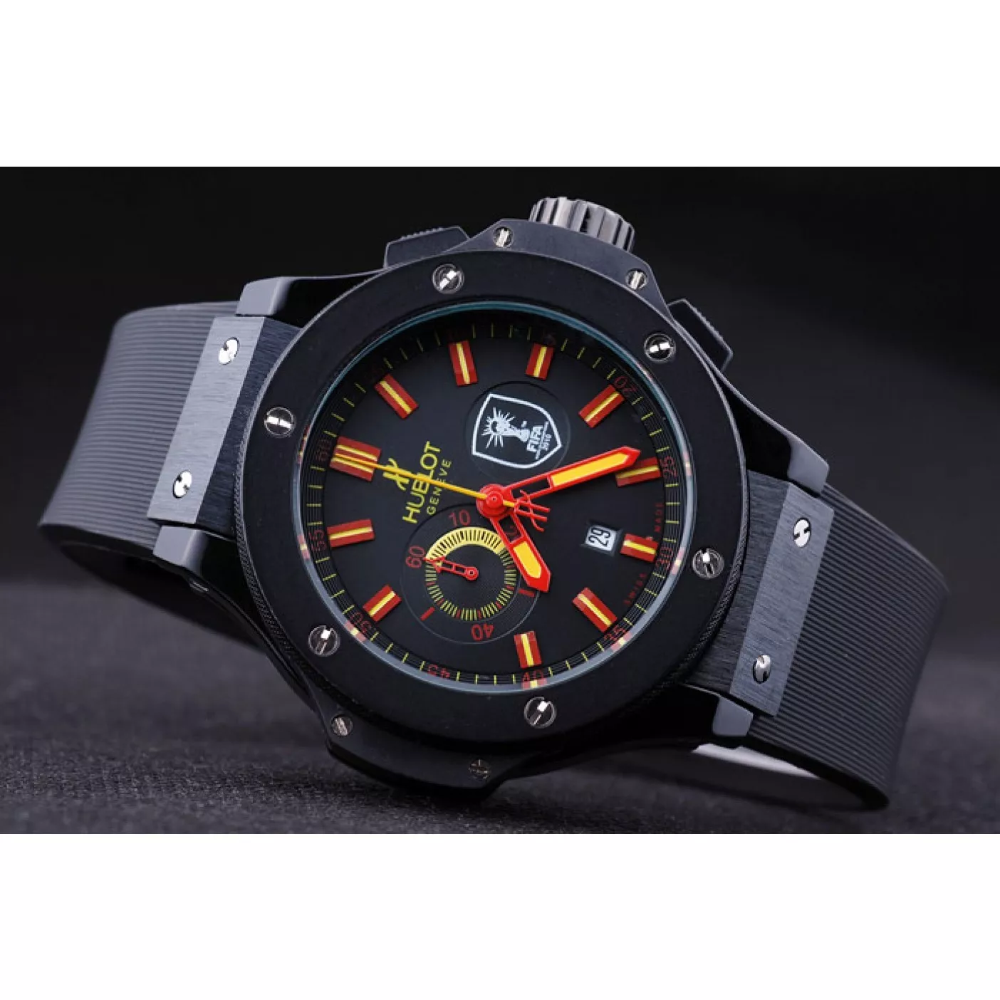 Affordable Hublot Limited Edition Ayrton Senna Black Dial Watch Red Hands 0127